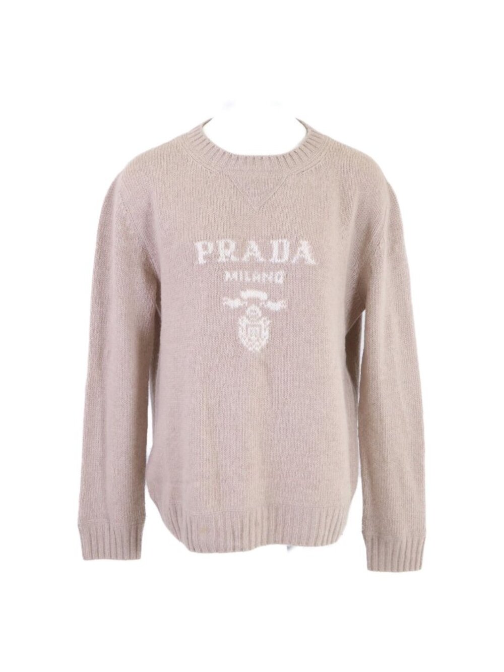 Prada Wool Cashmere Crew Neck Knit Sweater 40